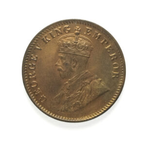 British India George V One Quarter (1/4) Anna 1920 Calcutta Mint