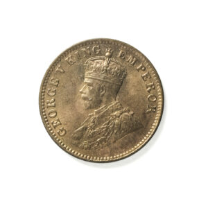 British India George V One Quarter (1/4) Anna 1917 Calcutta Mint