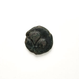 French India Dou Dou Fleur-de-lis Puducherry Copper Scarce Coin