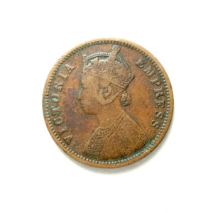 British India Victoria Empress One Quarter (1/4) Anna 1889 Calcutta Mint