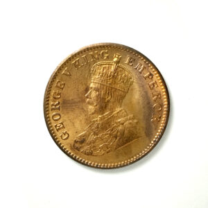 British India George V One Quarter (1/4) Anna 1928 Calcutta Mint